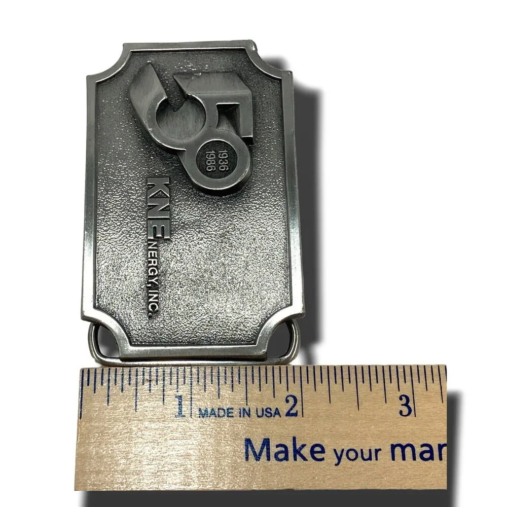 Belt Buckle Pewter‎ 1986 KNEnergy, Inc. 50th Anniversary 1936-1986 USA Made